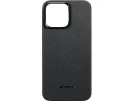 Pitaka 129606 600D iPhone 15 Pro Max fekete/szürke aramid hátlap