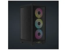 CORSAIR Ház 2000D RGB AIRFLOW Mini-ITX, 3xAF120 RGB SLIM Ventillátorral, SFX Tápegység nélkül, Edzett Üveg, fekete