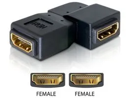 Delock adapter HDMI anya  HDMI anya 90  balra (65078)