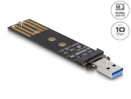 Delock Combo Converter M.2 NVMe PCIe vagy SATA SSD USB 3.2 Gen 2-vel (64197)