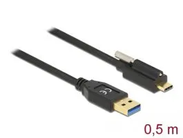 Delock SuperSpeed USB 10 Gbps (USB 3.2 Gen 2) kábel A-típusú apa csatlakozó - USB Type-C  apa csatla (84025)