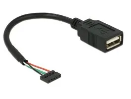 Delock USB 2.0-s csatlakozóhüvellyel ellátott kábel, 2,00 mm, 5 tűs  USB 2.0 A-típusú csatlakozó (84831)