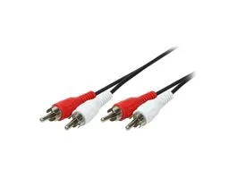 Logilink Audiokábel, 2x RCA/M - 2x RCA/M, fekete, 5 m (CA1040)