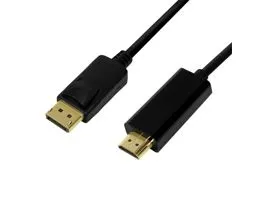 Logilink DisplayPort kábel, DP/M-HDMI-A/M, 4K/30 Hz, fekete, 5 m (CV0129)