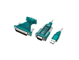 LogiLink USB 2.0 kábel, USB-A/M - DB9/M + DB25/M (RS232), Win 11, 1,3 m (UA0042B)