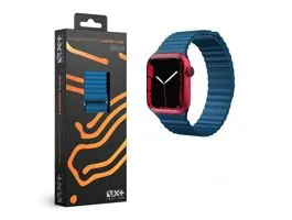 NextOne AW-4244-LTHR-BLU Apple Watch 42/44/45mm kék bőr óraszíj