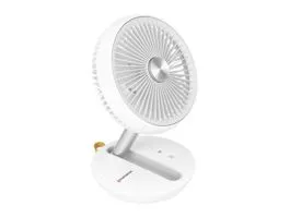 HUMANAS CoolAir F01 vezeték nélküli ventilátor, 15 órás működési idő, 180° dőlésszög, USB-C, 4 teljesítmény fokozat