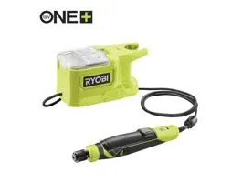 Ryobi 18V One Plus magasfordulatszámú mikrógép, 15x tartozék, akkumulátor és töltő nélkül - RRT18-0