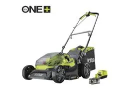 Ryobi 18V One Plus szénkefe nélküli fűnyíró 37 cm vágási szélességgel, 1x 5,0 Ah akkumulátor, töltő - RY18LMX37A-150