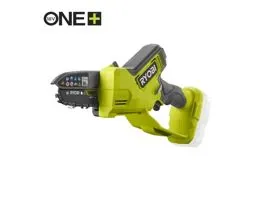 Ryobi 18V One Plus szénkefementes 10cm-es mini láncfűrész, akkumulátor és töltő nélkül - RY18PSX10A-0