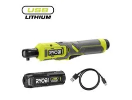 Ryobi 4V USB Lithium 1/4&quot;-es racsnis kulcs, 1x 2,0Ah akkumulátor, töltő - RR14W4-120G