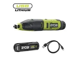 Ryobi 4V USB Lithium famegmunkáló gép, tartozékokkal, 1x2,0Ah akkumulátor, töltő - RPC4-120G