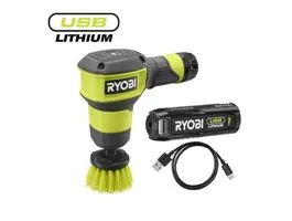 Ryobi 4V USB Lithium tisztító súroló, 1x 2,0Ah akkumulátor, töltő - RSCR4-120G