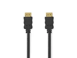 NEDIS Nagy Sebességű HDMI  kábel Ethernet HDMI Csatlakozó HDMI Csatlakozó 4K@30Hz ARC 10.2 Gbps 0.50 m Kerek PVC Fekete