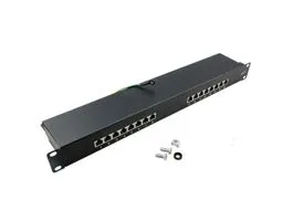 Logilink Cat.6 Patch Panel 16-port 19&quot; STP, fekete, EconLine (NP0057)