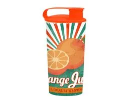 IRIS Orange Juice mintás pohár tetővel 470ml 161924-028