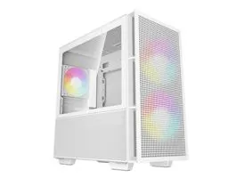 DeepCool Számítógépház - CH360 DIGITAL WH (fekete, 2x14cm +1x12 venti, Mini-ITX / Micro-ATX, 1xUSB3.0, A-RGB, fehér)