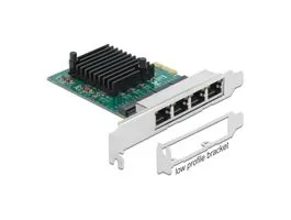 DELOCK PCI-E x1 Bővítőkártya  4x RJ45 Gigabit LAN RTL8111