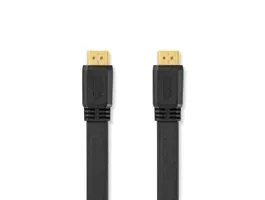 NEDIS Nagy Sebességű HDMI  kábel Ethernet HDMI Csatlakozó HDMI Csatlakozó 4K@30Hz 10.2 Gbps 1.50 m Lapos PVC Fekete Labe