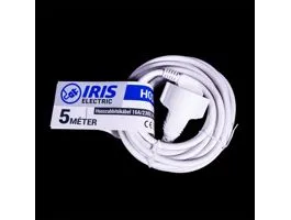 IRIS Electric IEEC-5M-16A/230V Hosszabbító 5 méteres 16A/230V, IP20, fehér