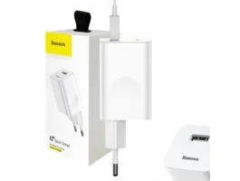 Baseus CCALL-BX02 QC 3.0 24W USB fehér gyorstöltő