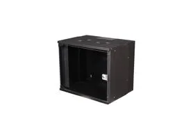 Equip Fali Rackszekrény - EWM-09-5440-B (19&quot;, 9U, 540x400mm, lapra szerelt, fekete)