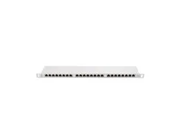 Lanberg Patch panel 24 port 0.5U 19&quot; CAT.6 árnyékolt, szürke