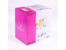 GLASS 4 YOU Greta Champagne 210ml pezsgős pohár szett 6 darabos