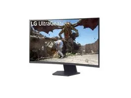 LG Monitor 32&quot; Gamer - 32GS60QC-B (Ívelt, VA, 16:9, 2560x1440, 180Hz, 1ms, 300cd, HDMIx2, DP, FreeSync, HDR10, sRGB99%)