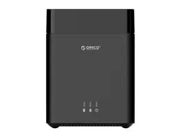 Orico Külső HDD tároló 3.5&quot; - DS200C3-EU-BK (2 fiók, USB-C 3.1 Gen1, Max.: 2x16TB, fekete)