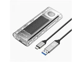 Orico Külső M.2 ház - TCM2-G20-S (USB-A - M.2 NVMe(M-key, BM Key), Max.: 4TB, 20 Gbps, szürke)