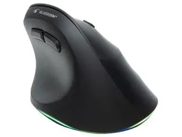 Bluestork Vezeték nélküli Egér - M-WL-ERGO-LUMI (Ergonomic, Rechargeable, 2400 DPI, 6 gomb, optikai, fekete)