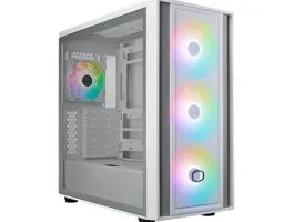 COOLER MASTER Ház ATX MasterBox 600, 4db ARGB Ventilátor, Tápegység nélkül, Üvegfalú, fehér