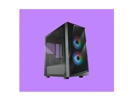 COOLER MASTER Ház Mini Tower CMP 320, 2x ARGB Ventilátor, Tápegység nélkül, fekete