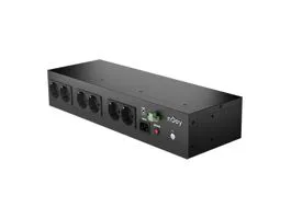 NJOY Szünetmentes 800VA - Theron 800 (8 Schuko, Off-line (VFD), USB menedzsment, 2U rack)