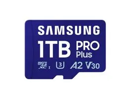 Samsung MicroSD kártya - 1TB MB-MD1T0SB/WW (PRO PLUS kártyaolvasóval, microSDXC, UHS-I, R180/W130, adapter, 1TB)