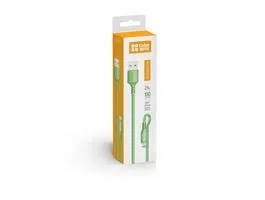 COLORWAY Kábel, USB - Apple Lightning (soft silicone) 2.4A 1m green (CW-CBUL042-GR)