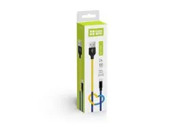 COLORWAY Kábel, USB - MicroUSB (national) 2.4A 1m blue yellow