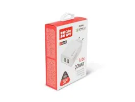 COLORWAY USB töltő adapter, 2USB Quick Charge 3.0 (36W) white (CW-CHS017Q-WT)