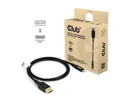 KAB Club3D USB Type-C Cable to DP 2.1 Bi-Directional VESA DP80 Certified Cable M/M - 1m