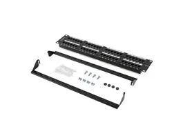 Lanberg Patch panel 48 port 2U 19&quot; CAT.6 fekete