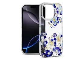 Haffner IMD Floral szilikon tok - Apple iPhone 16 Pro Max - átlátszó