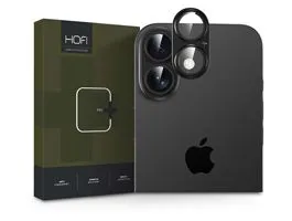 HOFI FullCam Pro+ kameralencse védőüveg + alu kameravédő - Apple iPhone 16/16 Plus - fekete