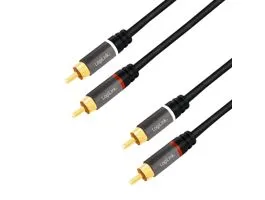 Logilink Audiokábel, 2x RCA/M - 2x RCA/M, fém, 10 m (CA1209)