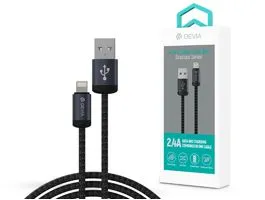 Devia Gracious Series v2 12W USB/Lightning adat-és töltőkábel 1m - fekete