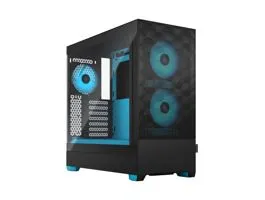 Fractal Design Pop Air RGB ciánkék/fekete (táp nélküli) ablakos ATX ház