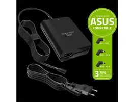 Advance Notebook töltő - Universal Charger for ASUS Laptops (90W, 4 csatlakozó, automata feszültség érzékelés, fekete)