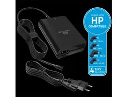 Advance Notebook töltő - Universal Charger for HP Laptops (90W, 5 csatlakozó, automata feszültség érzékelés, fekete)