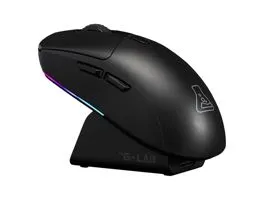 The G-Lab Vezeték nélküli Gamer Egér - KULT-TITAN-PRO-B (12000 DPI, Pixart PAW 3311, USB/2,4Ghz/Bluetooth, RGB, dokkoló)