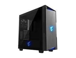 GIGABYTE Ház AORUS C300 Glass, GB-AC300G, Táp nélkül, fekete